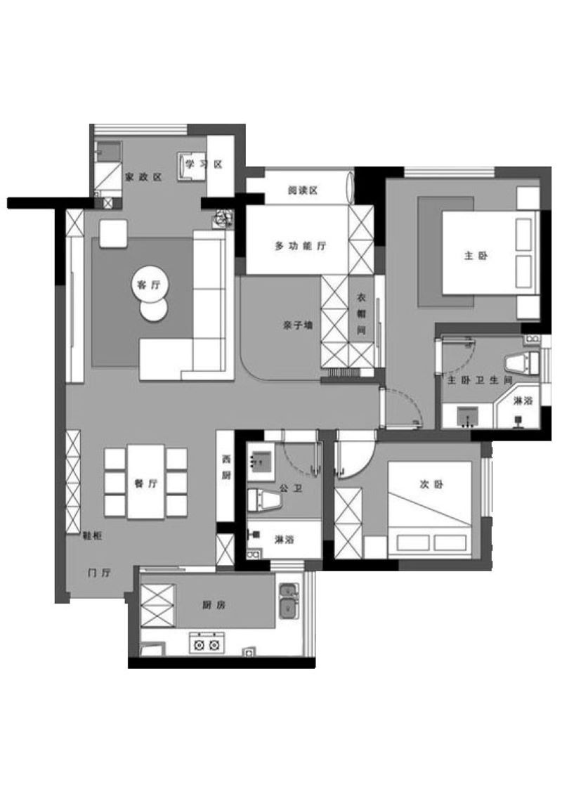 80日式两房装修效果图,普普通通小人家装修案例效果图-美广网(图1)