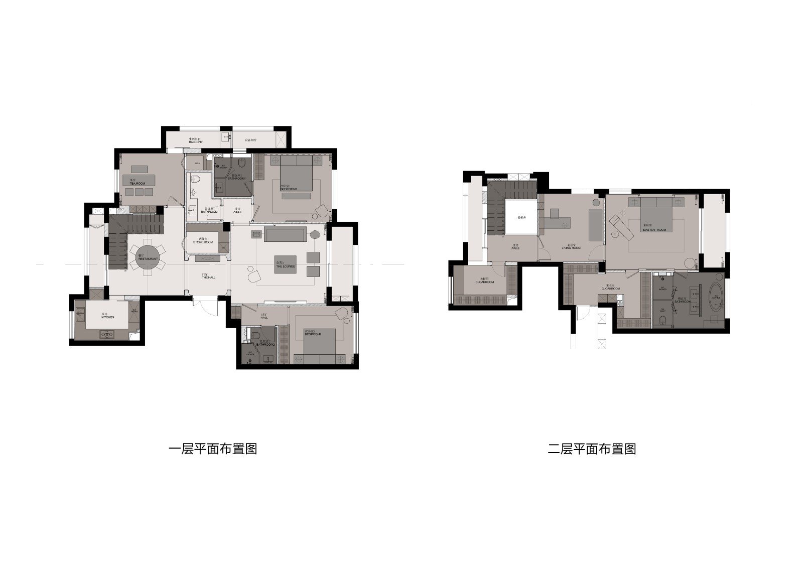 90现代两房装修效果图,侘寂之美，淳朴简约风格。装修案例效果图-美广网