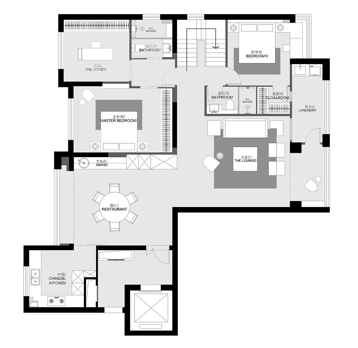 110现代三房装修效果图,现代简约风，空间利用完美装修案例效果图-美广网