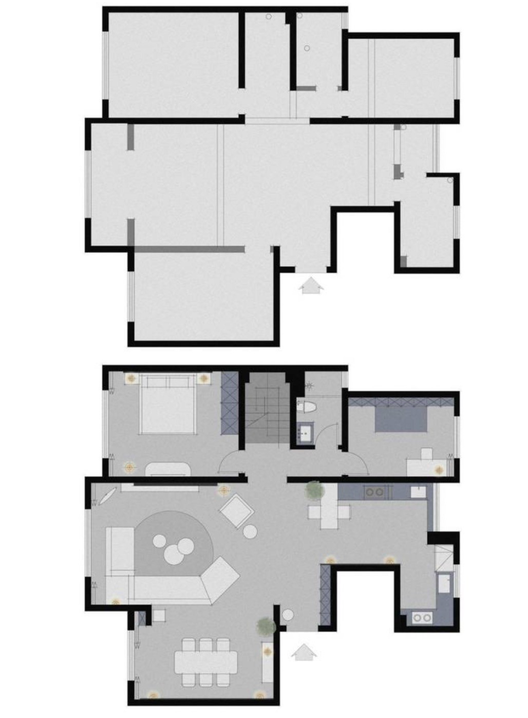 67现代三房装修效果图,平和，有安全感装修案例效果图-美广网(图1)