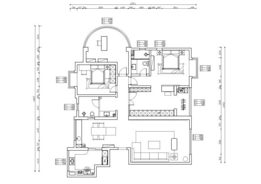 125现代三房装修效果图,蔓延着爱意满屋装修案例效果图-美广网(图1)
