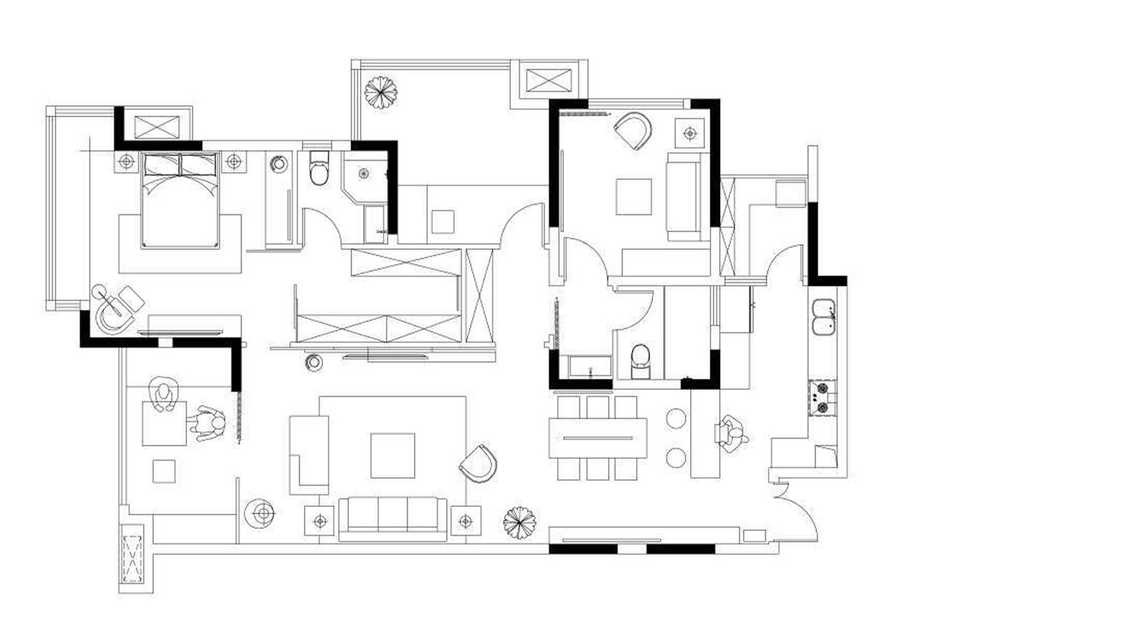 67美式三房装修效果图,打造有格调的家装修案例效果图-美广网(图1)