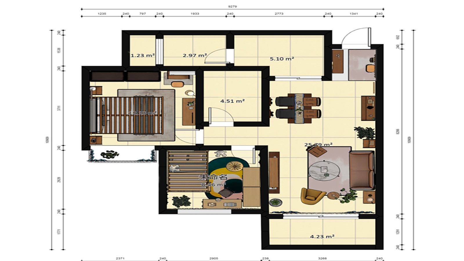 98现代三房装修效果图,蔓延着爱意满屋装修案例效果图-美广网(图1)