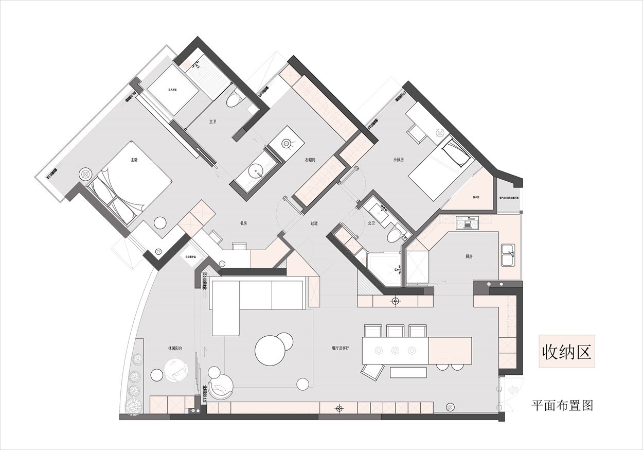 150现代三房装修效果图,留洋青年的生活哲学装修案例效果图-美广网(图1)