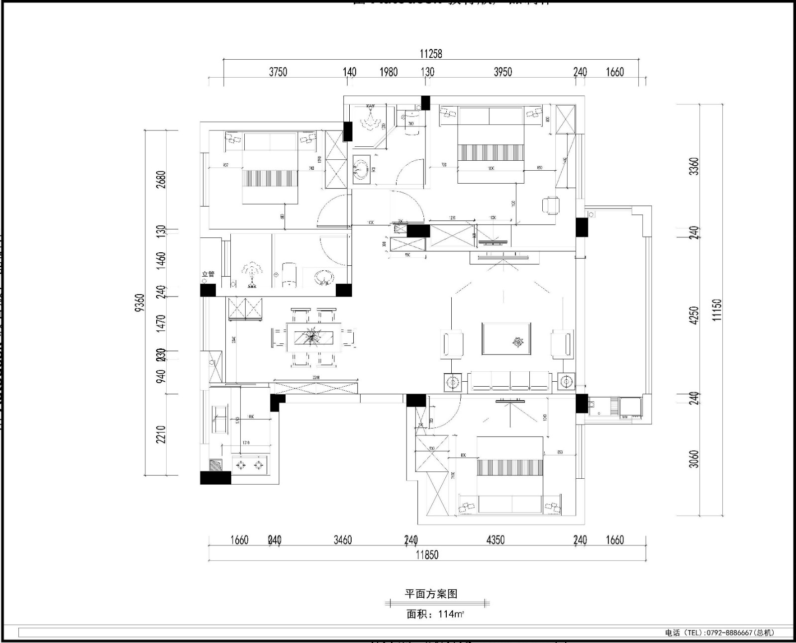 115现代三房装修效果图,原木风丨爱的对白装修案例效果图-美广网(图1)