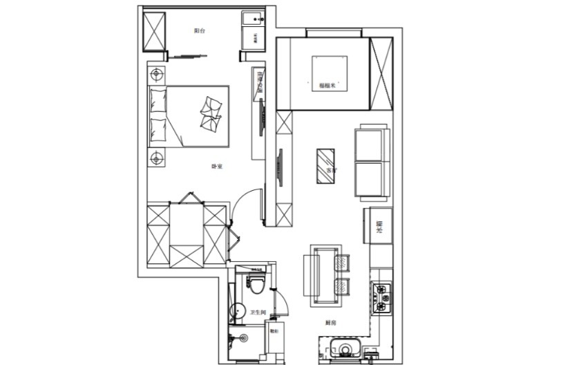 98现代三房装修效果图,日光照耀美好的生活态度装修案例效果图-美广网(图1)