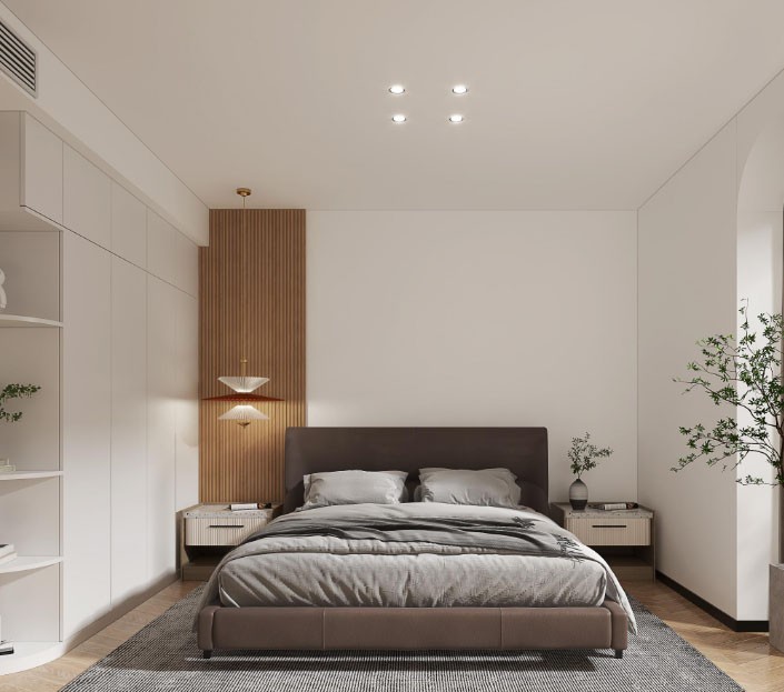 45现代小户型/一房装修效果图,45平米简约一居室公寓装修案例效果图-美广网(图4)