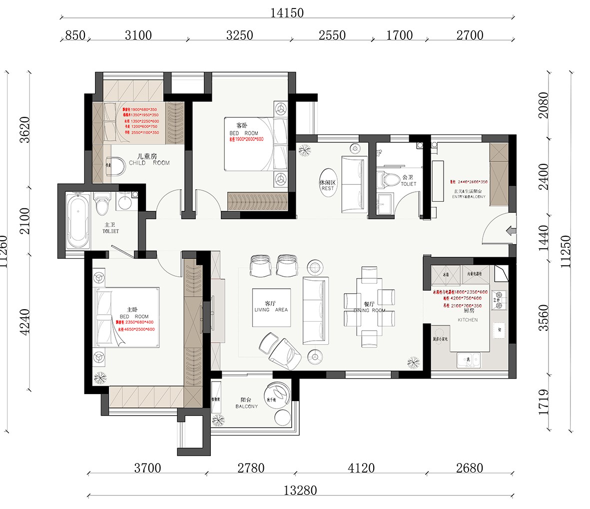 120美式三房装修效果图,“蓉城”里的美式家居装修案例效果图-美广网