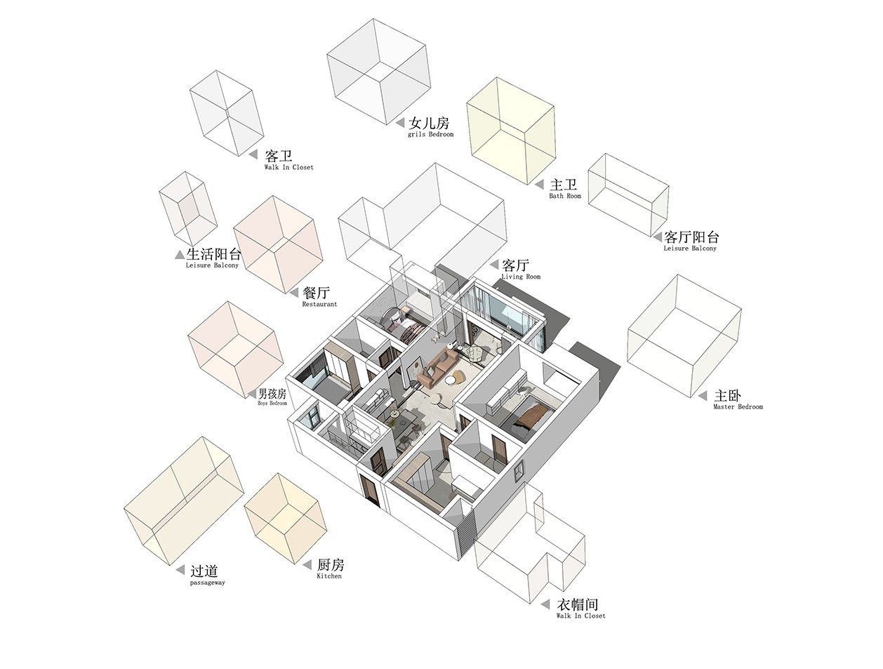 120北欧四房装修效果图,一处北欧风的家装修案例效果图-美广网(图1)