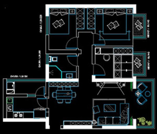 120现代三房装修效果图,遇见向往的家装修案例效果图-美广网(图1)