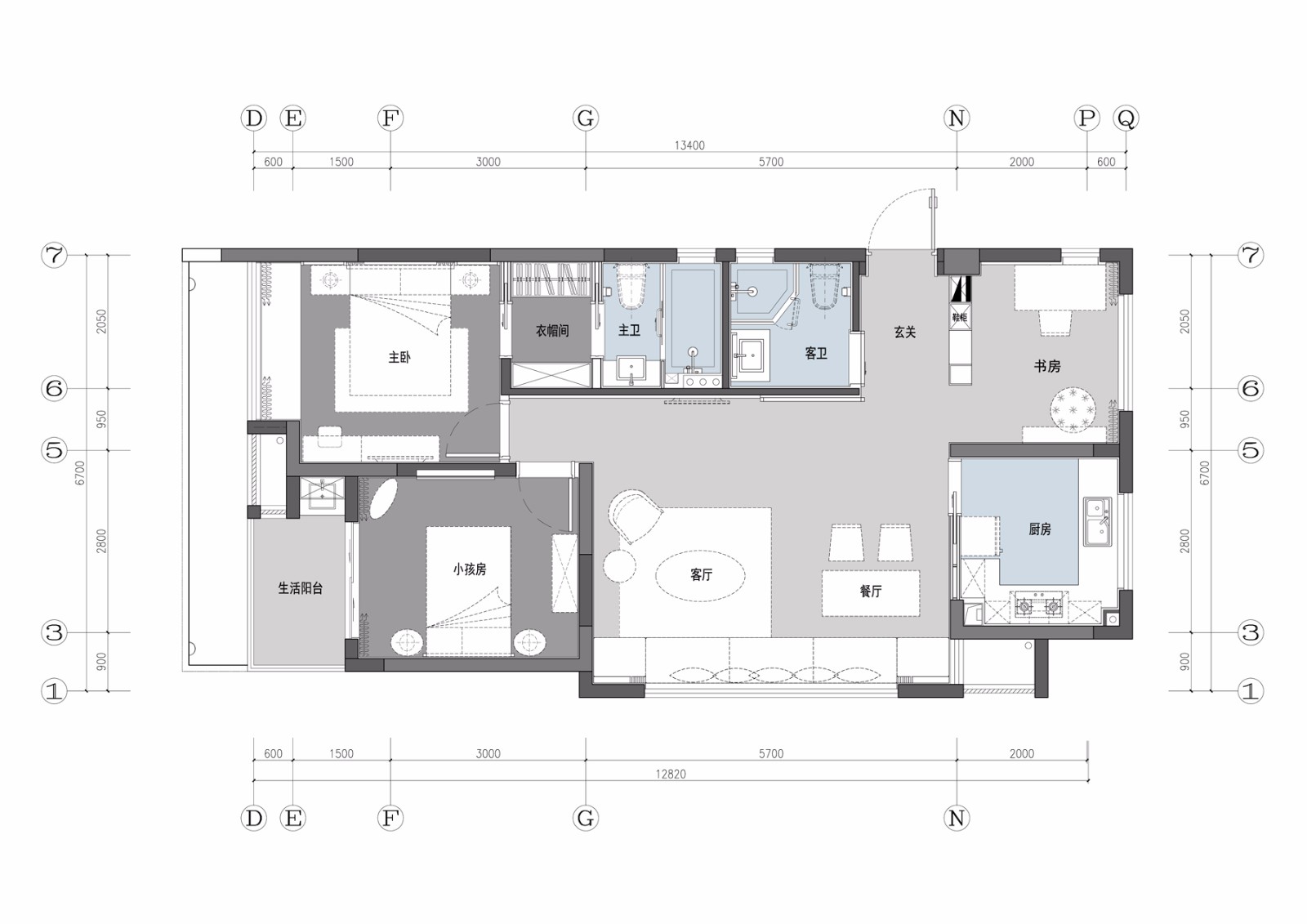 107日式三房装修效果图,贴近自然的日式装修案例效果图-美广网(图1)