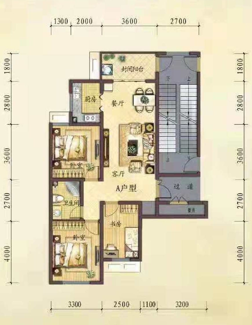 80现代两房装修效果图,余家新居+现代简约装修案例效果图-美广网(图1)