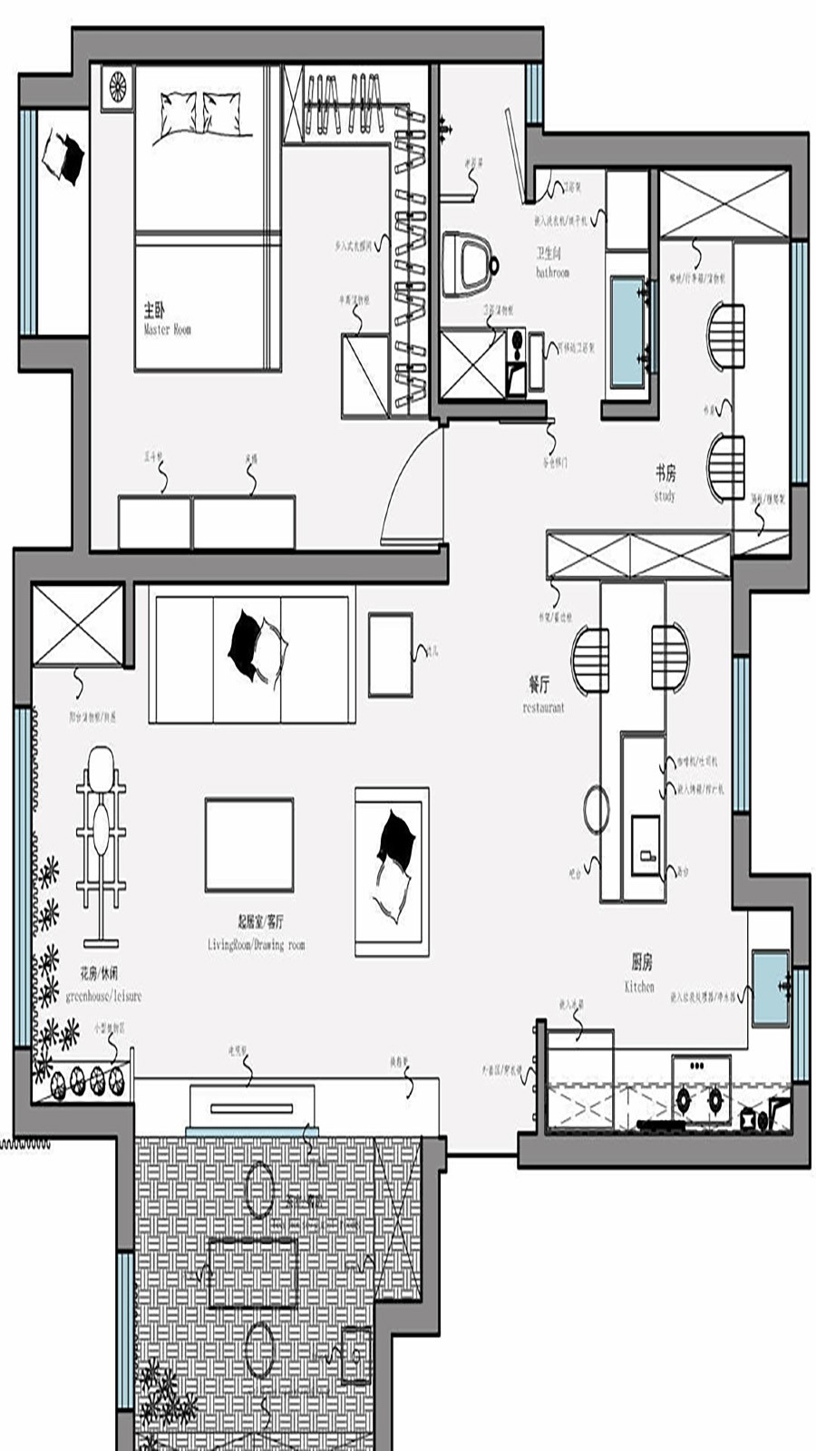 130现代三房装修效果图,让收藏成为家的风景装修案例效果图-美广网(图1)