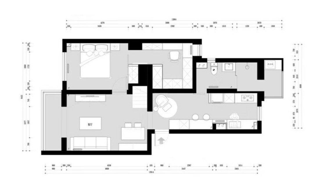 109现代三房装修效果图,舒适大方装修案例效果图-美广网
