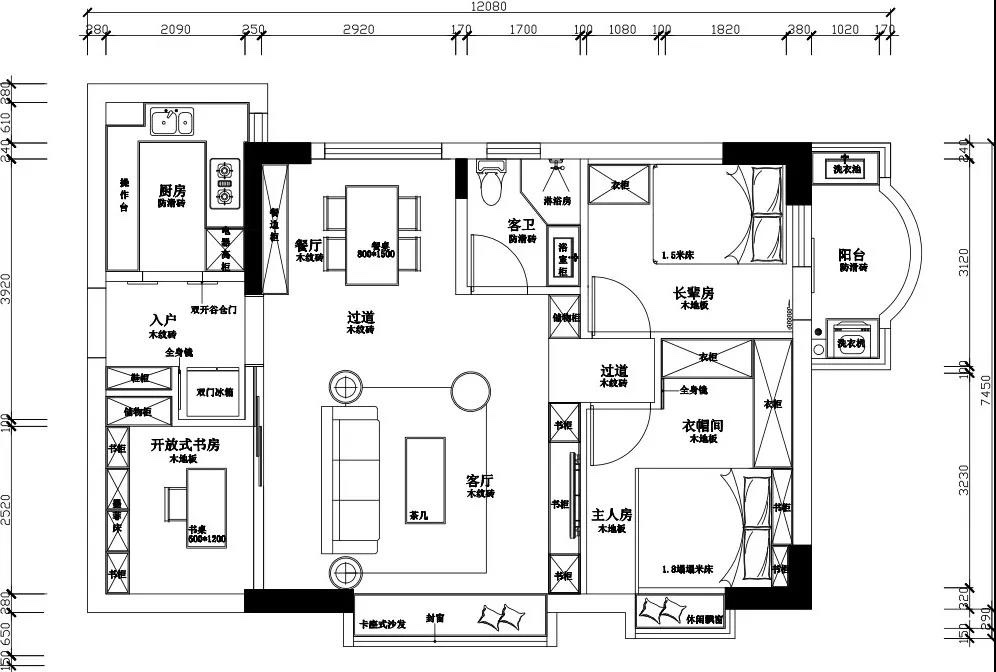 90北欧三房装修效果图,小空间大设计装修案例效果图-美广网