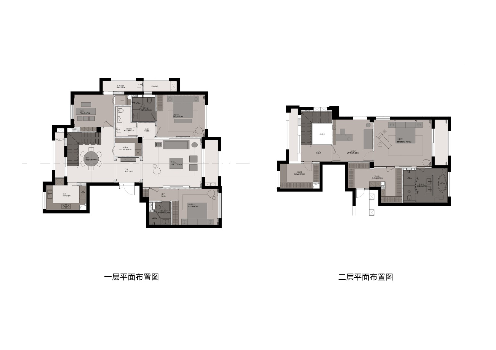 100现代两房装修效果图,现代风纵享悠然装修案例效果图-美广网