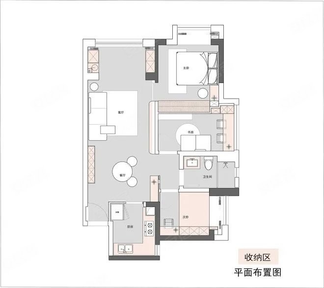 75北欧三房装修效果图,三室两厅北欧风格装修案例效果图-美广网(图1)