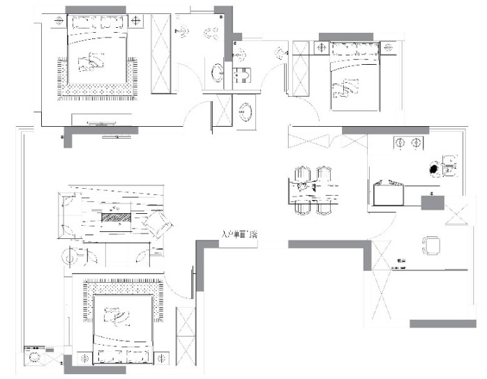 124新中式两房装修效果图,124㎡新中式风格装修案例效果图-美广网(图1)
