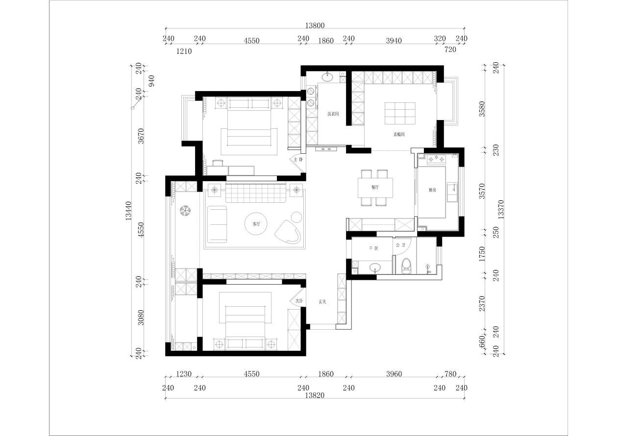 175中式大平层装修效果图,于繁华外，构筑一室经典装修案例效果图-美广网(图1)