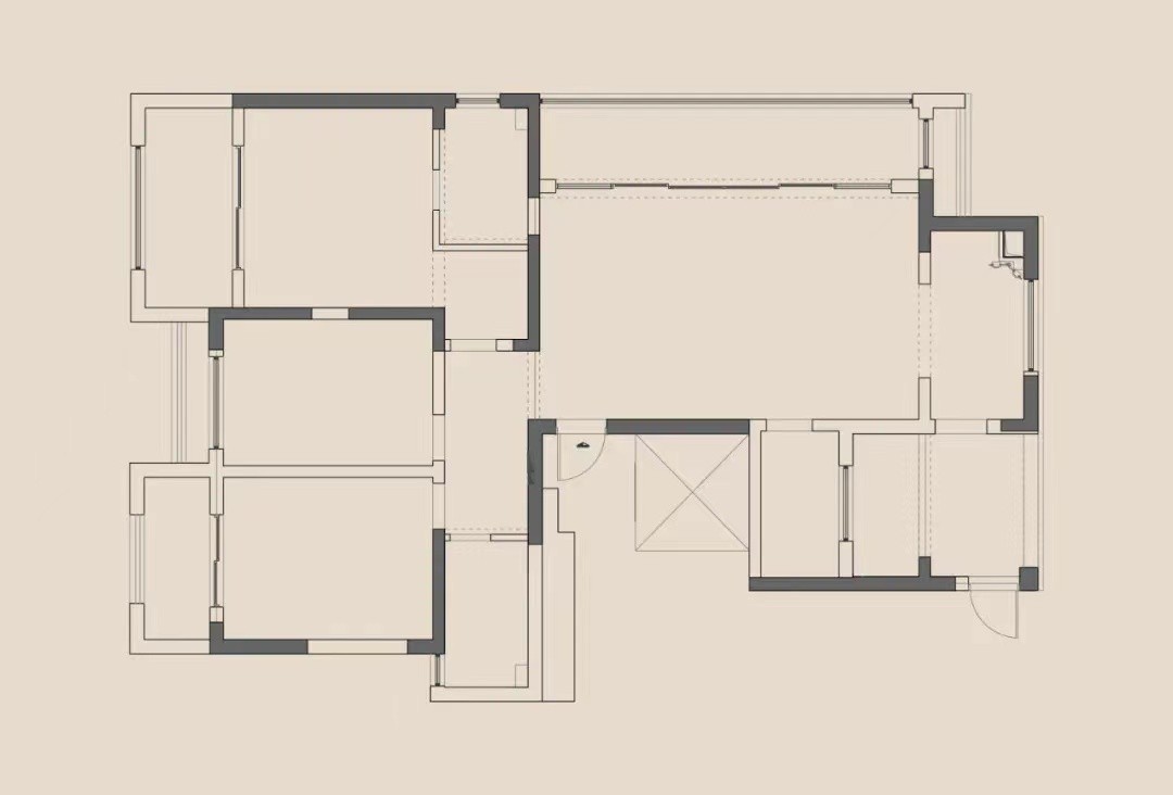 168现代四房装修效果图,168平米江景大平层装修案例效果图-美广网(图1)